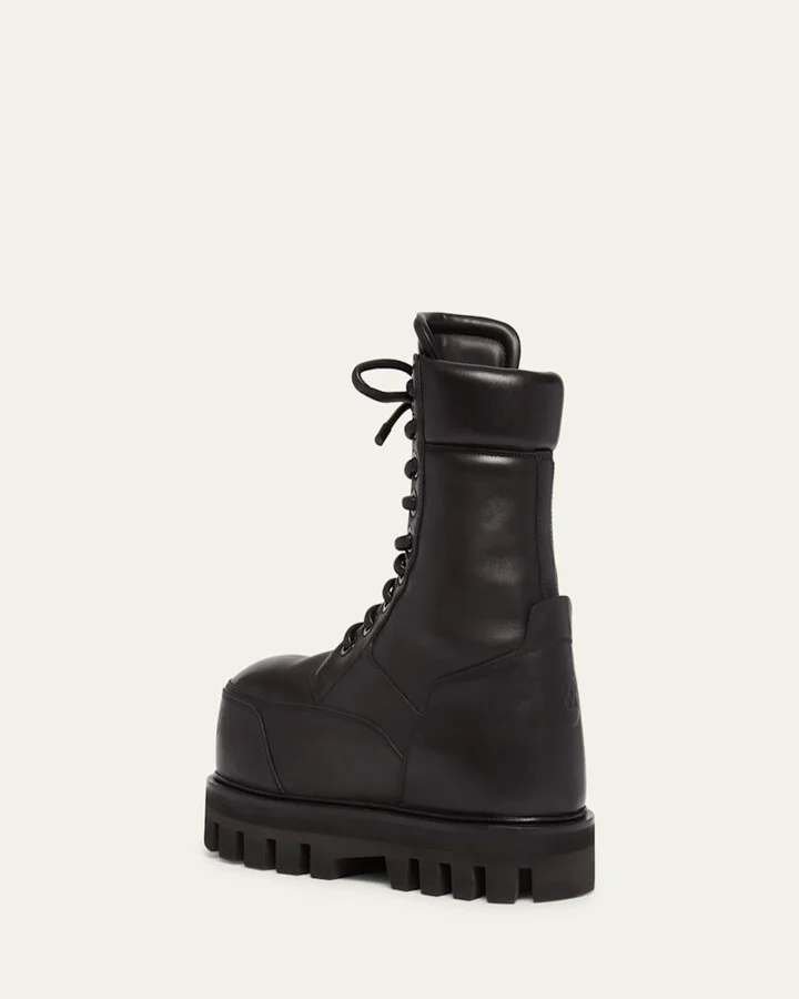 Men's Leather Lace-Up Parachute Boots - Image 3