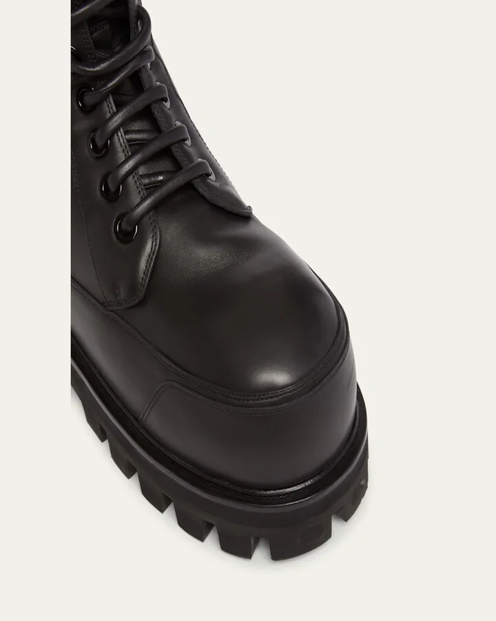 Men's Leather Lace-Up Parachute Boots - Image 4