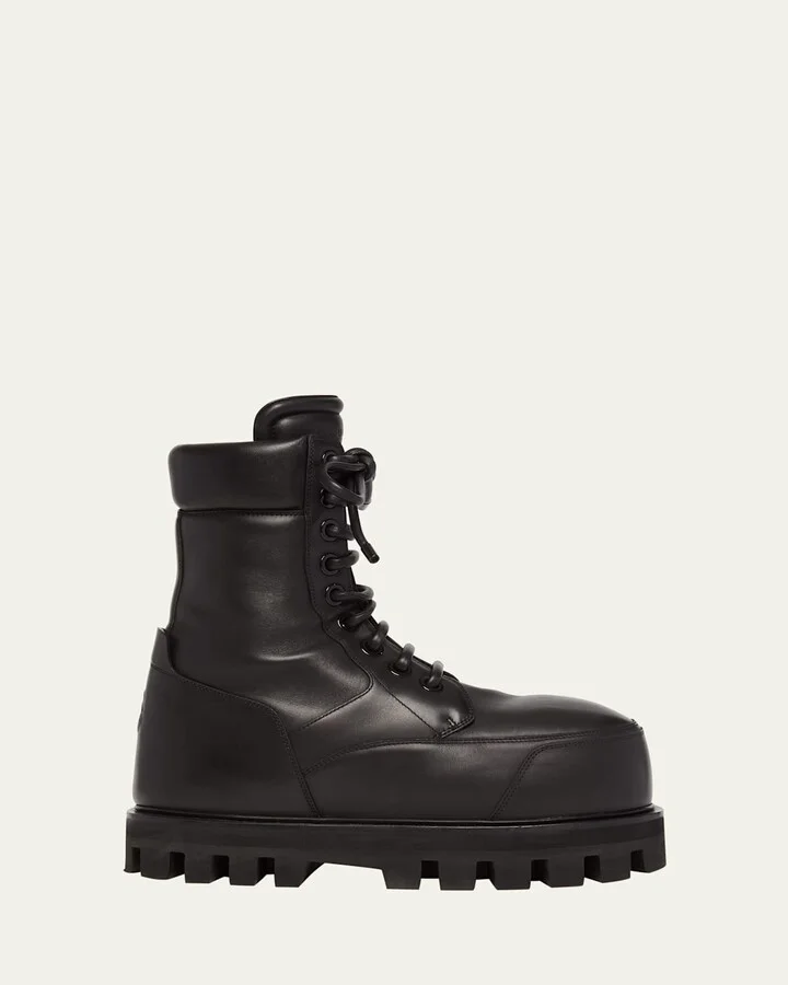 Men's Leather Lace-Up Parachute Boots