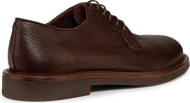 Men's Leather Lace-Up Shoes - Brown - Size 7 - Image 3