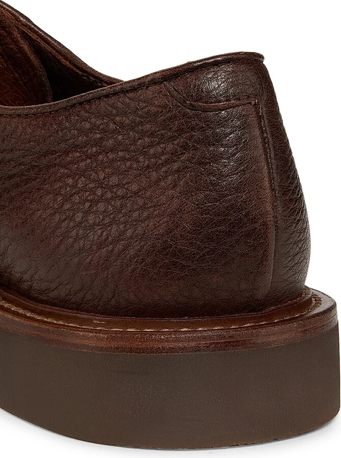 Men's Leather Lace-Up Shoes - Brown - Size 7 - Image 5