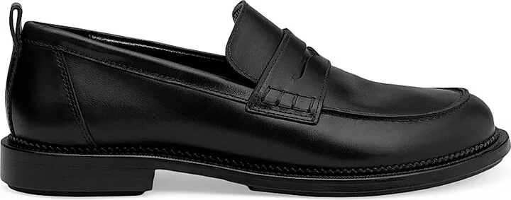 Men's Leather Loafers - Black - Size 7