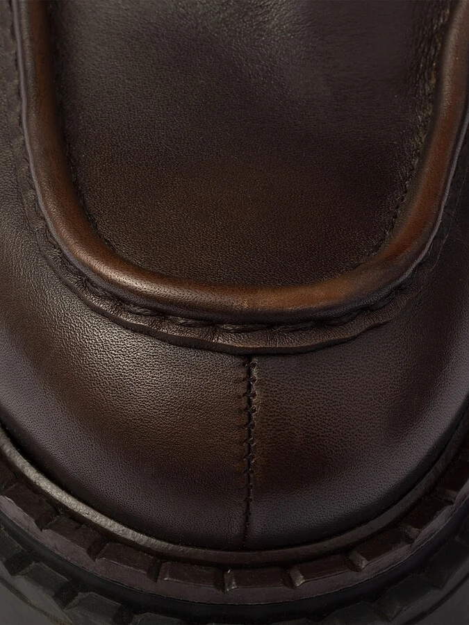 Men's Leather Loafers - Brown - Size 5 - Image 4