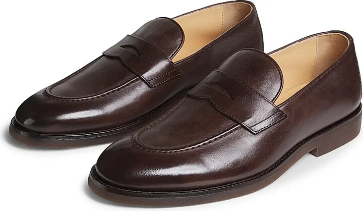 Men's Leather Loafers - Brown - Size 8 - Image 2