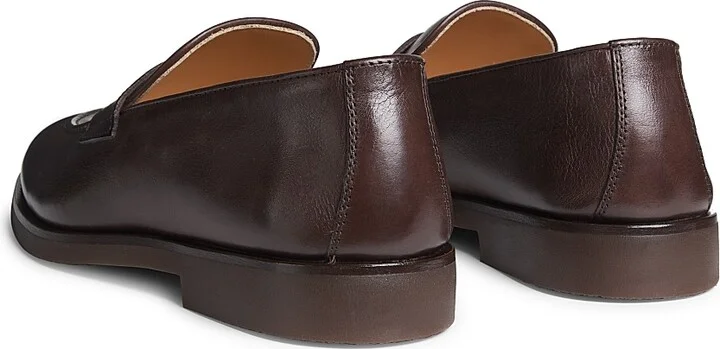 Men's Leather Loafers - Brown - Size 8 - Image 3