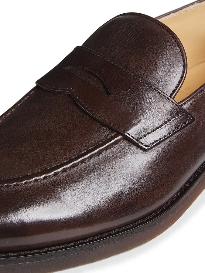 Men's Leather Loafers - Brown - Size 8 - Image 5