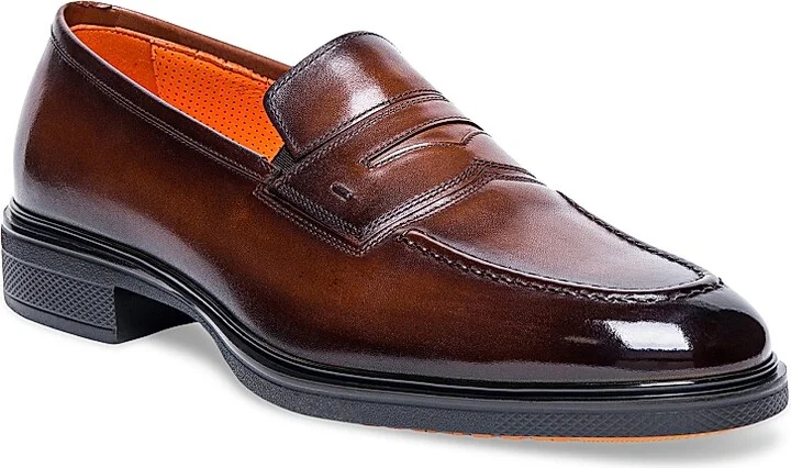 Men's Leather Loafers - Dark Brown - Size 9 - Image 2
