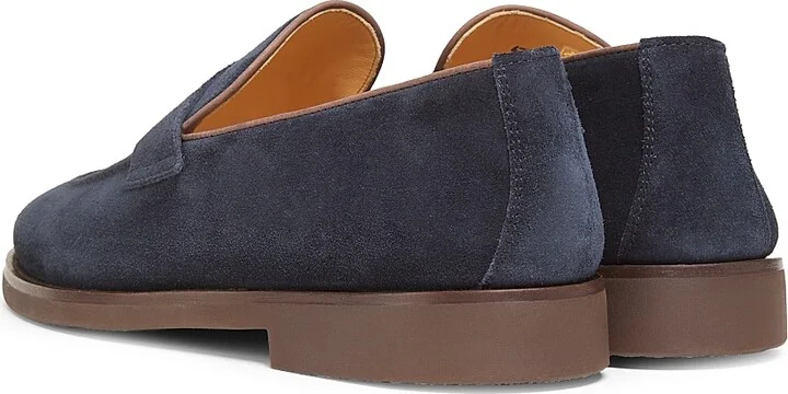 Men's Leather Loafers - Navy - Size 9 - Image 3