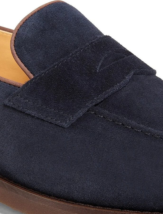 Men's Leather Loafers - Navy - Size 9 - Image 6