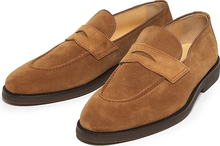 Men's Leather Loafers - Navy - Size 9 - Image 7