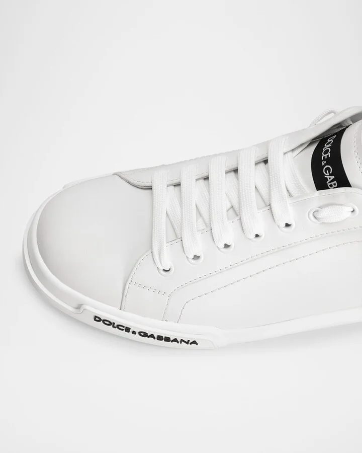 Men's Leather Low-Top Sneakers - Image 3