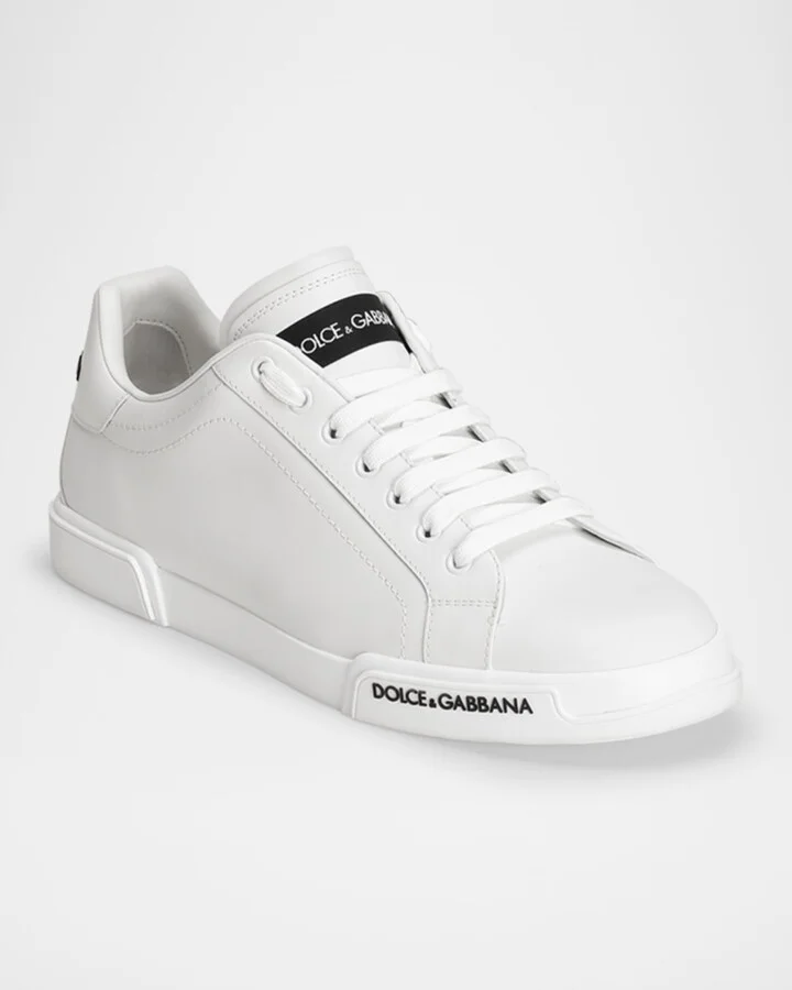 Men's Leather Low-Top Sneakers - Image 4