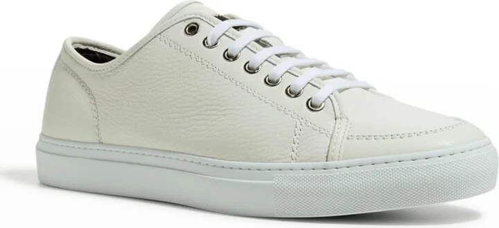 Men's Leather Low-Top Sneakers - Image 3