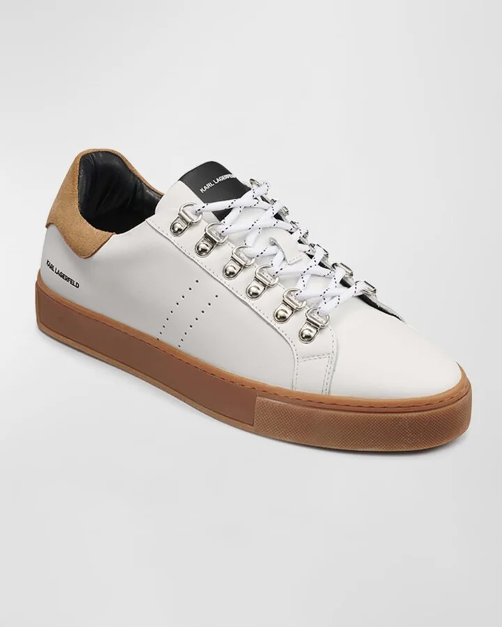 Men's Leather Low-Top Sneakers - Image 2
