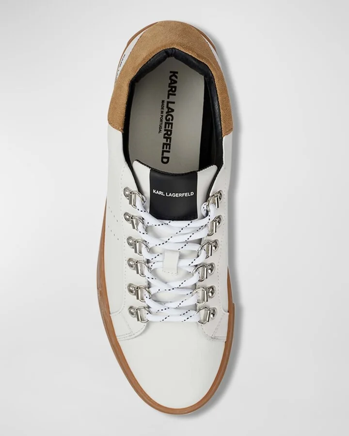 Men's Leather Low-Top Sneakers - Image 4