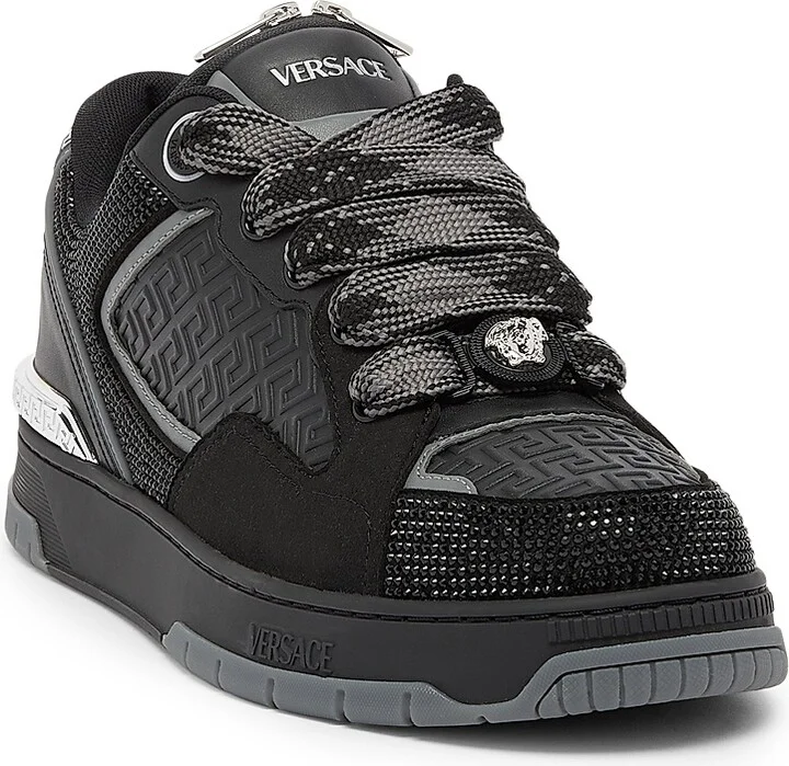 Men's Leather Low-Top Sneakers - Black Palladium - Size 7 - Image 2