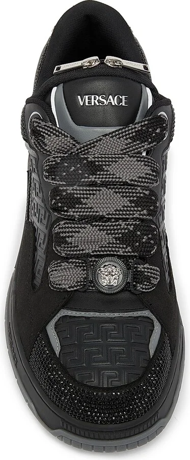 Men's Leather Low-Top Sneakers - Black Palladium - Size 7 - Image 4