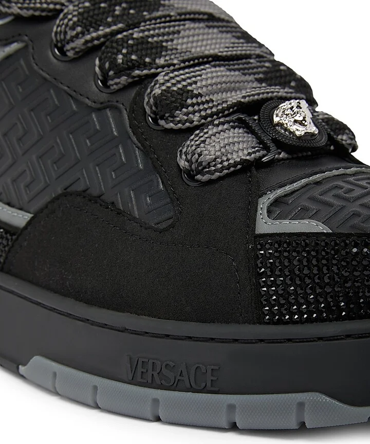 Men's Leather Low-Top Sneakers - Black Palladium - Size 7 - Image 5