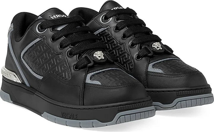 Men's Leather Low-Top Sneakers - Black Palladium - Size 7 - Image 2