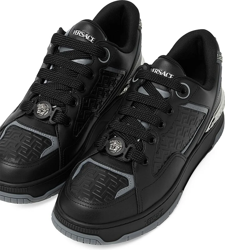 Men's Leather Low-Top Sneakers - Black Palladium - Size 7 - Image 3