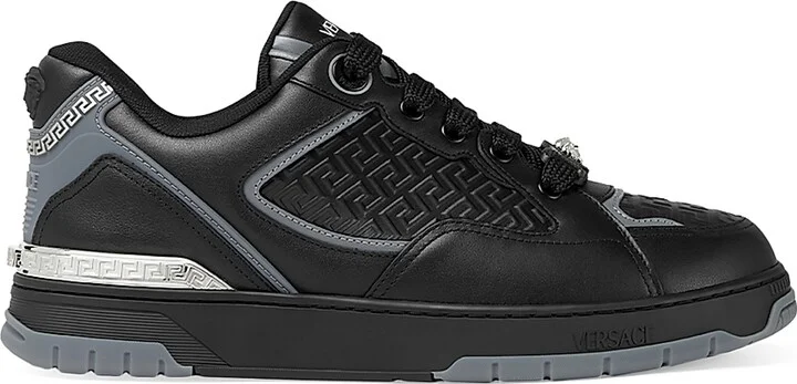 Men's Leather Low-Top Sneakers - Black Palladium - Size 7