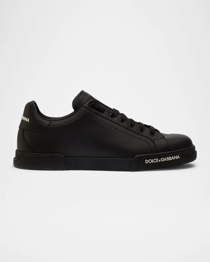 Men's Leather Low-Top Sneakers