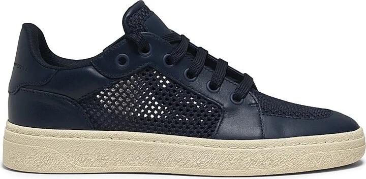Men's Leather Low-Top Sneakers - Space - Size 6