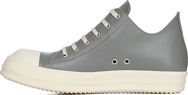 Men's Leather Low-Top Sneakers - Washed Indigo - Size 11 - Image 5