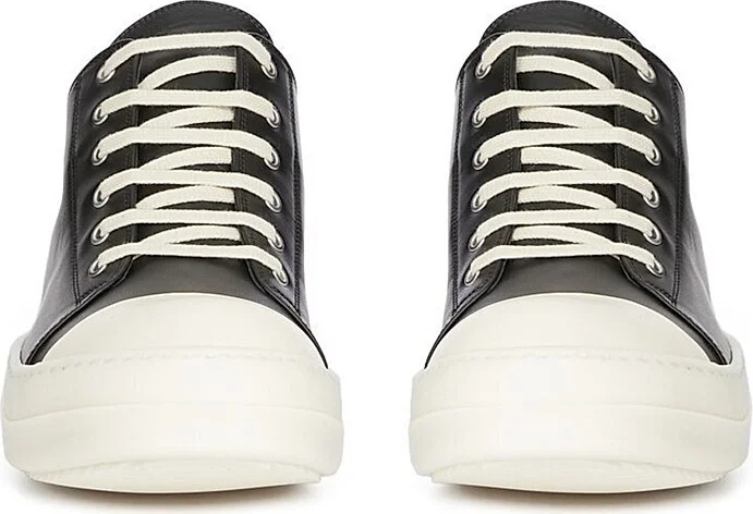 Men's Leather Low-Top Sneakers - Washed Indigo - Size 11 - Image 8