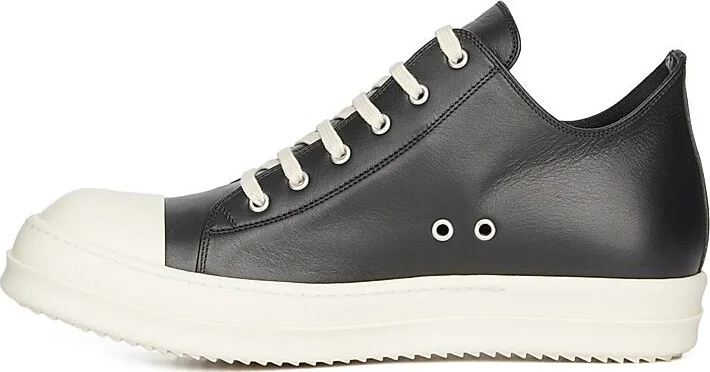 Men's Leather Low-Top Sneakers - Washed Indigo - Size 11 - Image 9