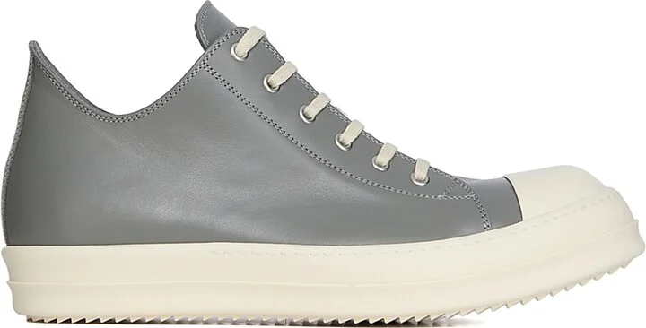 Men's Leather Low-Top Sneakers - Washed Indigo - Size 11