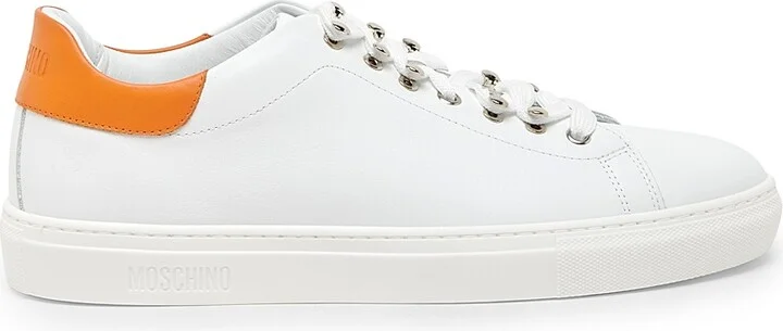 Men's Leather Low Top Sneakers - White - Size 6
