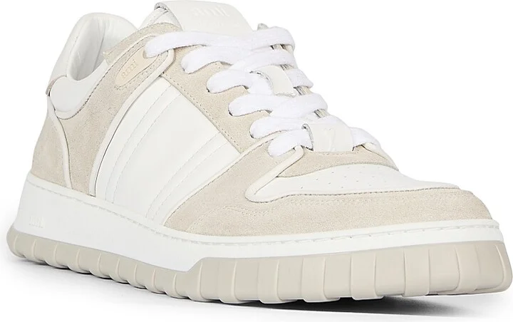 Men's Leather Mid-Top Sneakers - White Mastic - Size 6 - Image 2