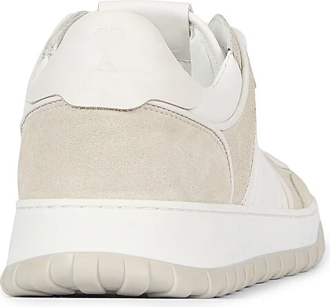 Men's Leather Mid-Top Sneakers - White Mastic - Size 6 - Image 3