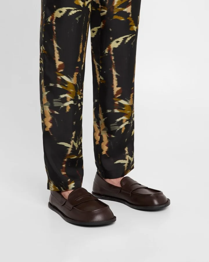Men's Leather Moc-Toe Penny Loafers - Image 6