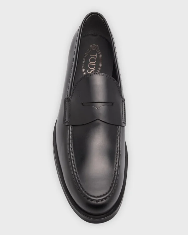 Men's Leather Moccasin Penny Loafers - Image 2