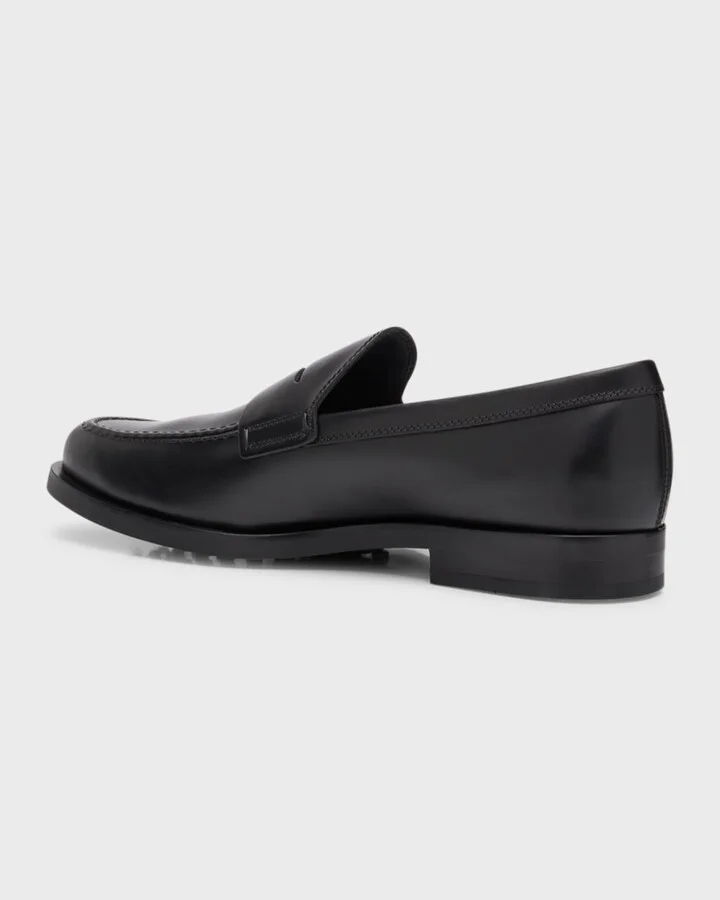 Men's Leather Moccasin Penny Loafers - Image 4