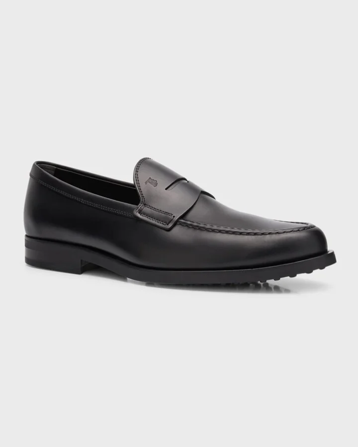 Men's Leather Moccasin Penny Loafers - Image 10