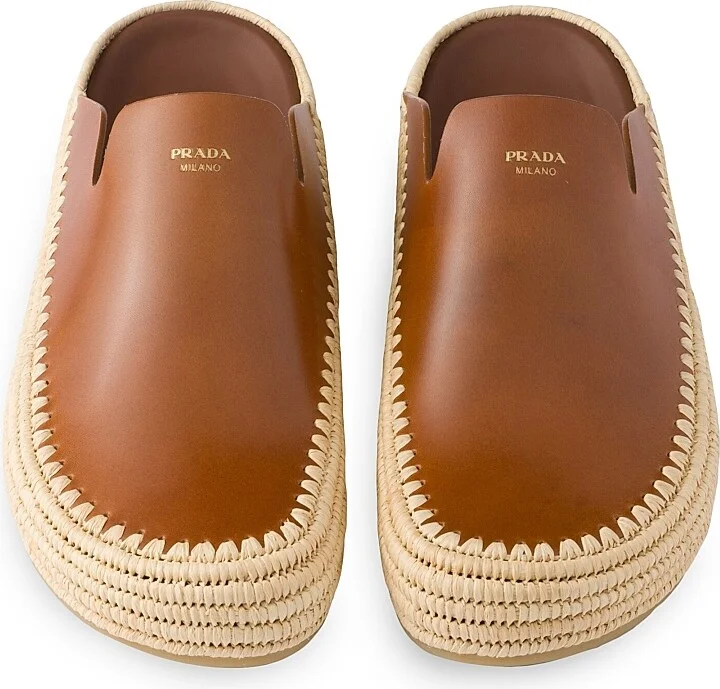 Men's Leather Mules - Brown - Size 7 - Image 2
