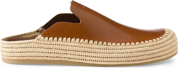 Men's Leather Mules - Brown - Size 7