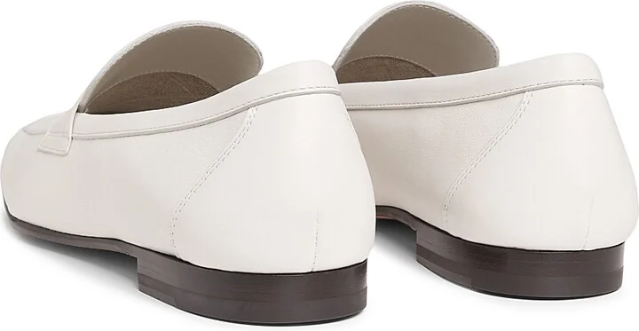 Men's Leather Penny Loafers - Bianco Calce - Size 7 - Image 3