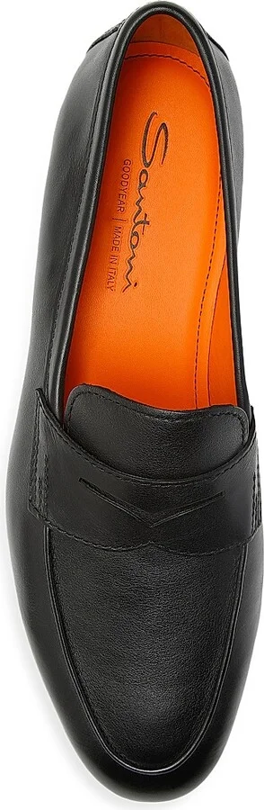 Men's Leather Penny Loafers - Black - Size 7 - Image 3
