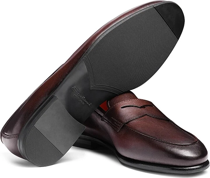 Men's Leather Penny Loafers - Black - Size 7 - Image 7