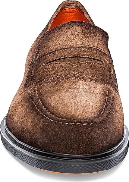 Men's Leather Penny Loafers - Brown - Size 9 - Image 3