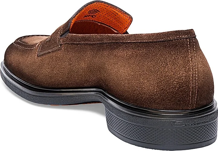 Men's Leather Penny Loafers - Brown - Size 9 - Image 4