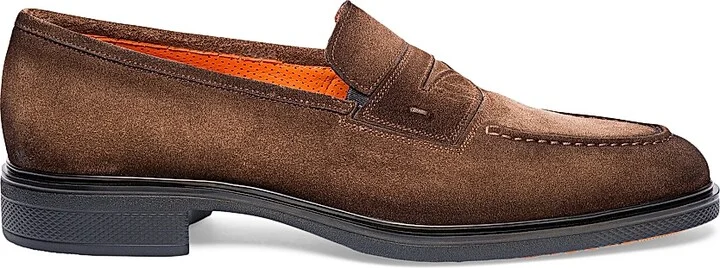 Men's Leather Penny Loafers - Brown - Size 9