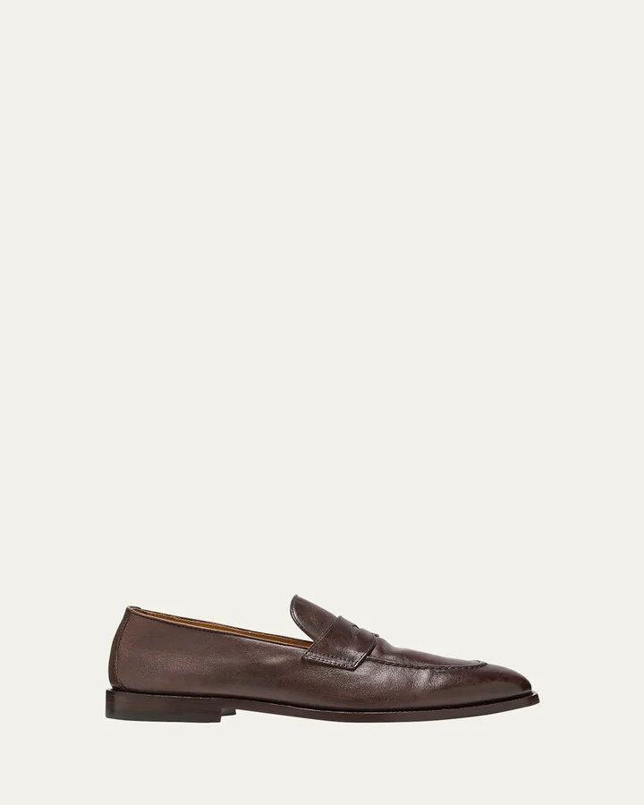 Men's Leather Penny Loafers