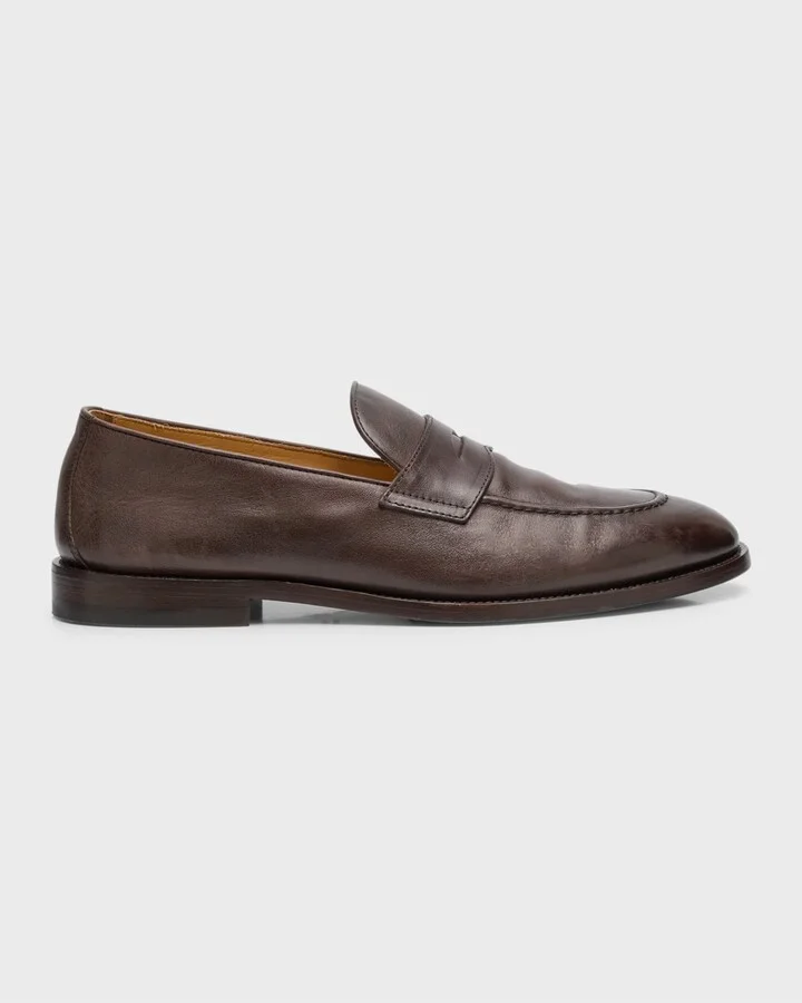 Men's Leather Penny Loafers