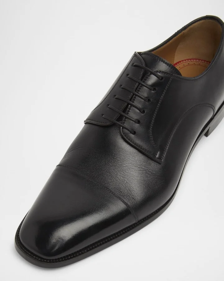 Men's Leather Red-Sole Derby Shoes - Image 2