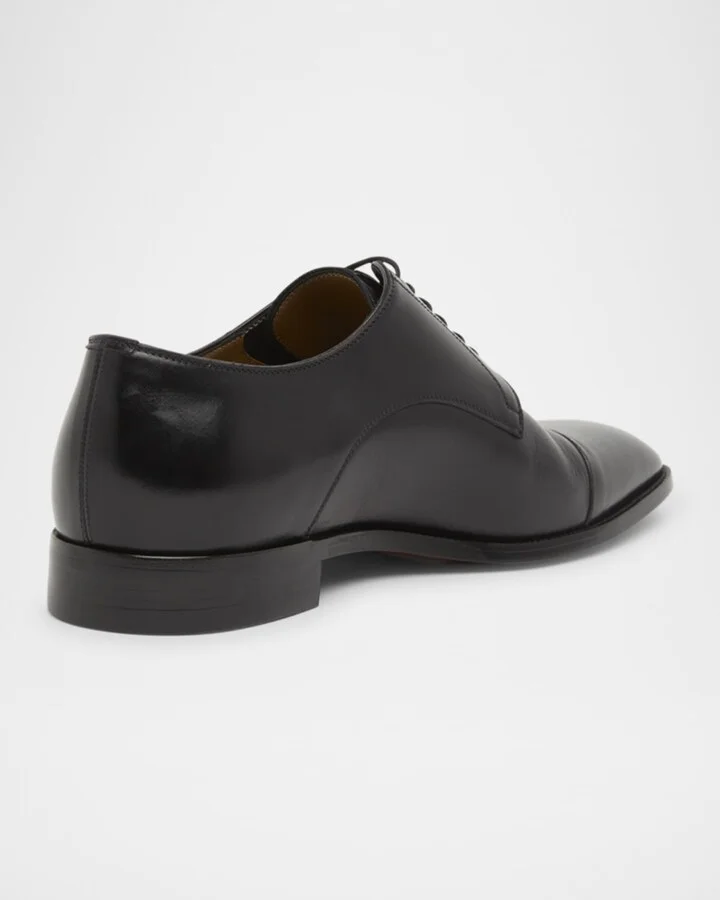 Men's Leather Red-Sole Derby Shoes - Image 5